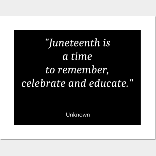 Quote About Juneteenth Day Posters and Art